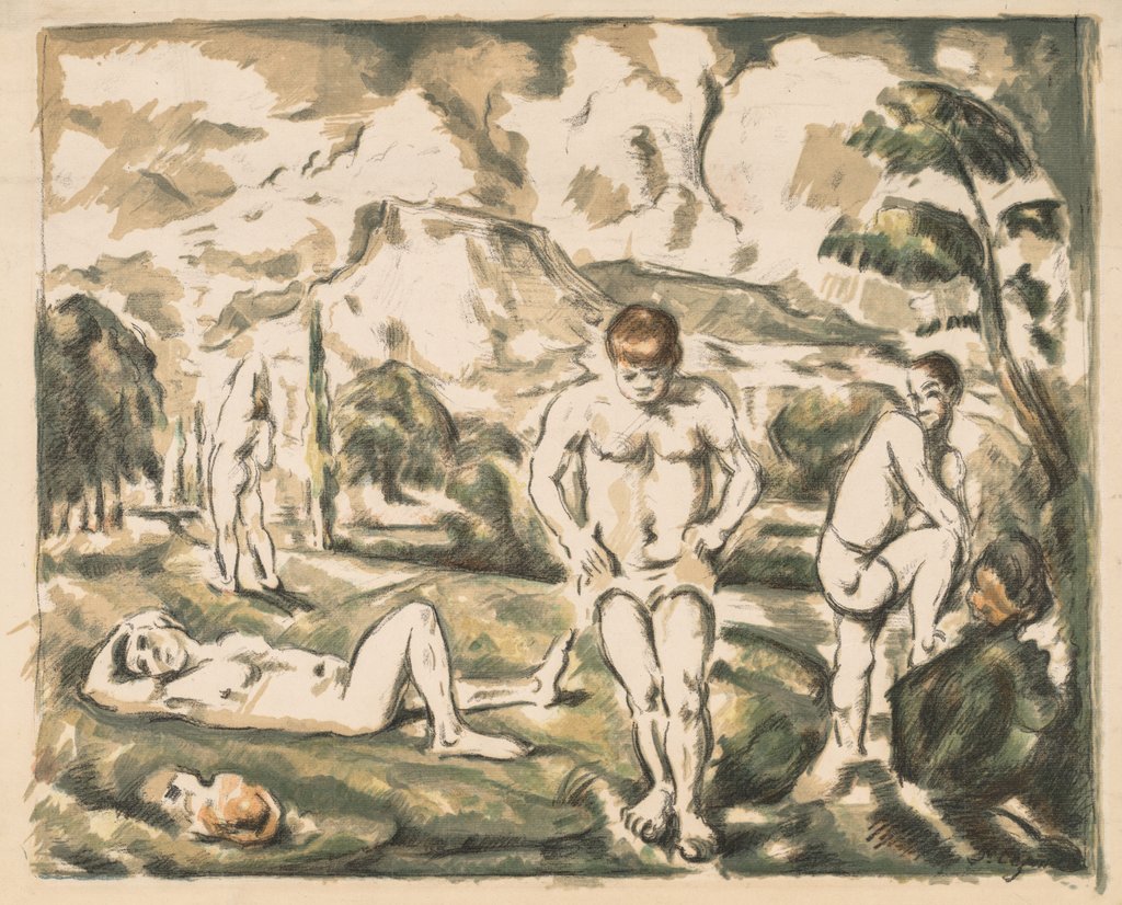 Detail of The Bathers by Paul Cézanne