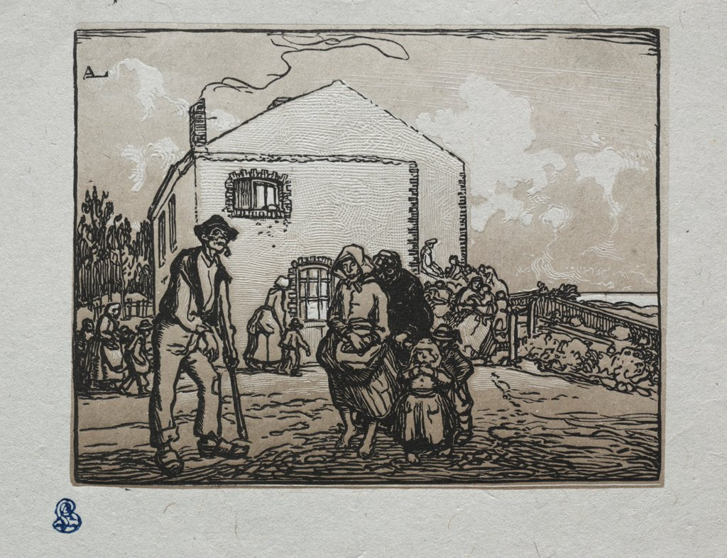 Detail of The Beggars at the Last House, 1905 by Auguste Louis Lepère