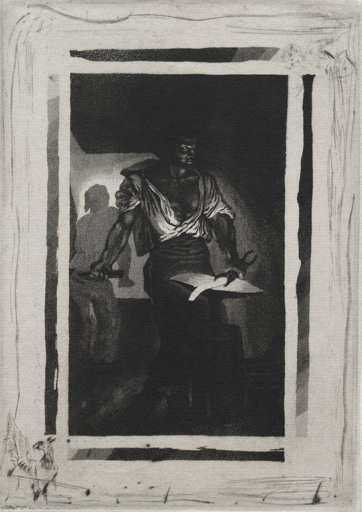 Detail of The Blacksmith by Eugène Delacroix