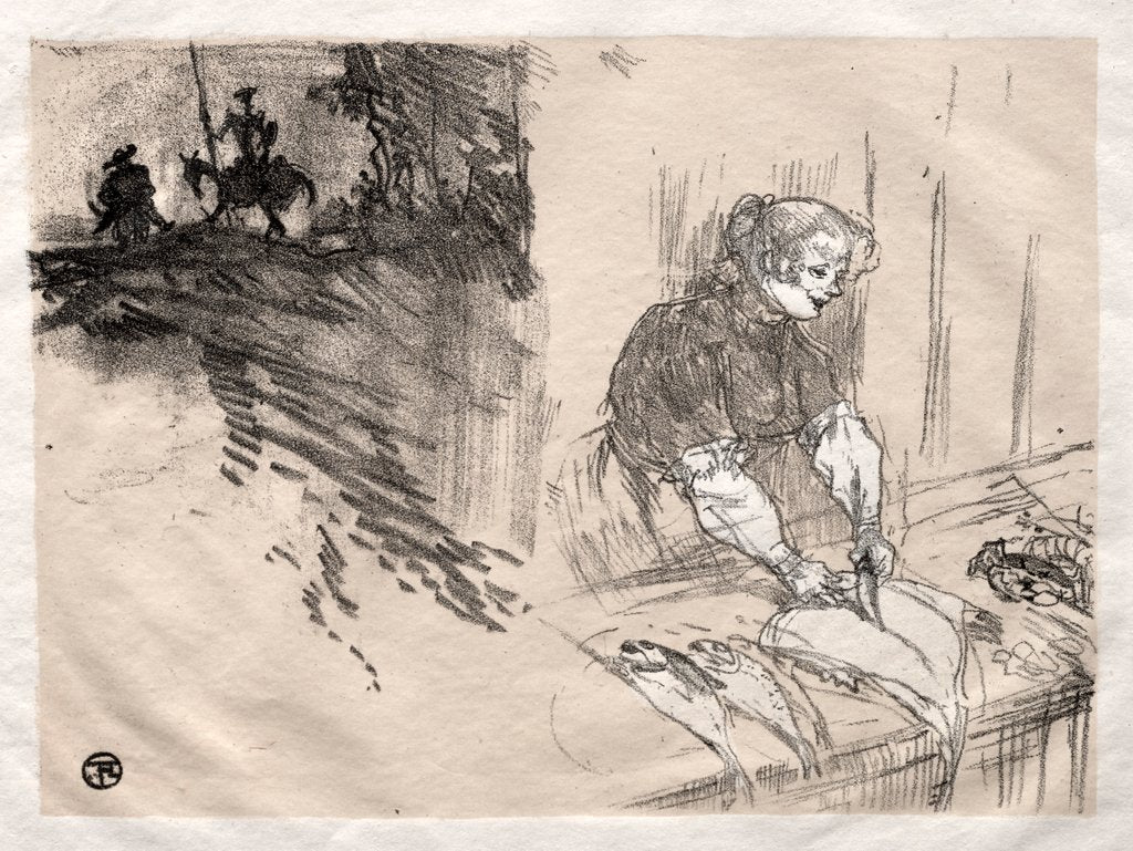 Detail of The Brief Joys: Cover, 1897 by Henri de Toulouse-Lautrec