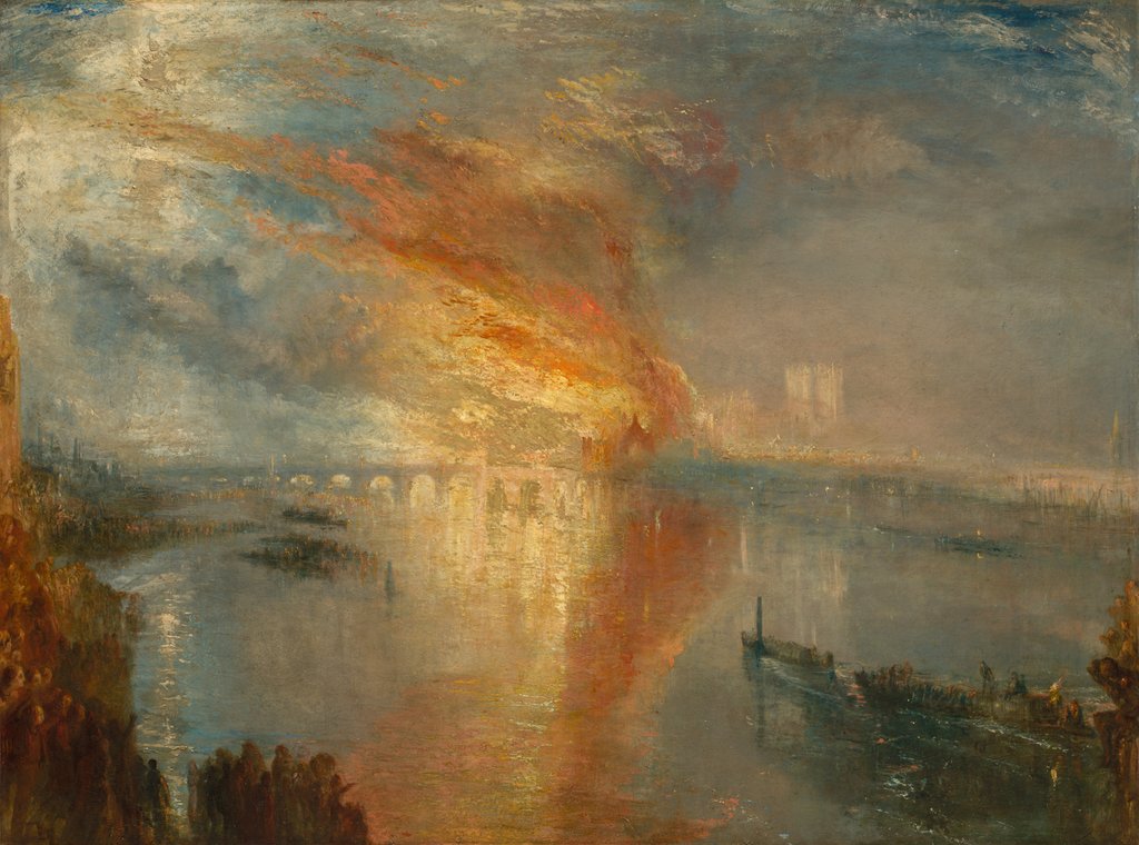 Detail of The Burning of the Houses of Lords and Commons, 16 October 1834, 1835 by Joseph Mallord William Turner