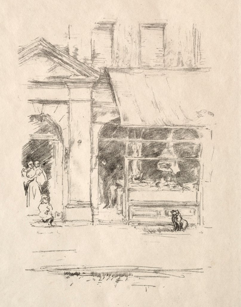 Detail of The Butcher's Dog, 1896 by James McNeill Whistler