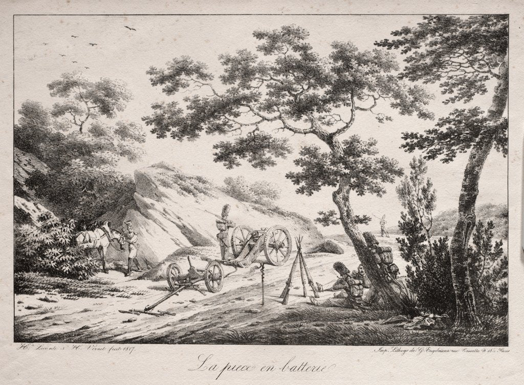 Detail of The Canon Ready to Fire, 1817 by Hippolyte Lecomte