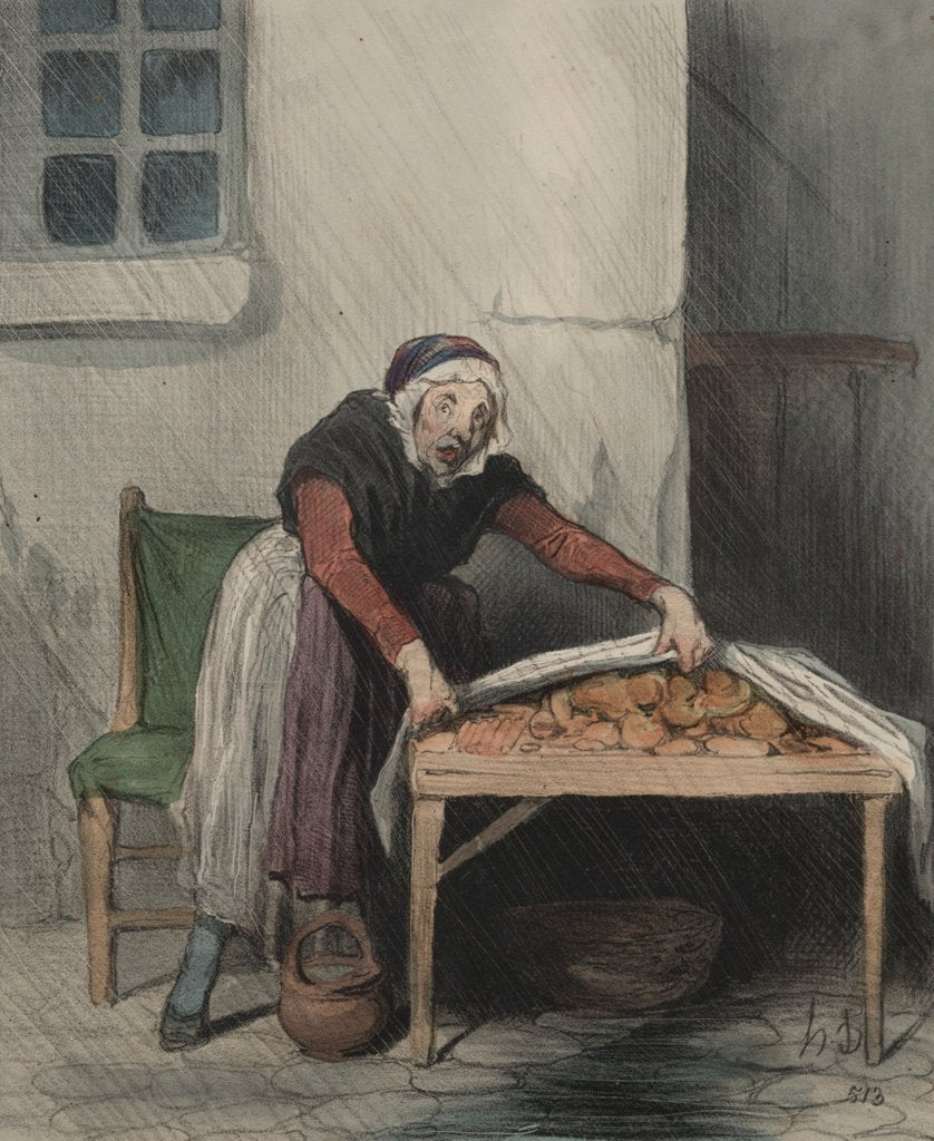 Detail of The Chapter of Interpretations, plate 8: Each burn fears cold water, 1843 by Honoré Daumier; Aubert