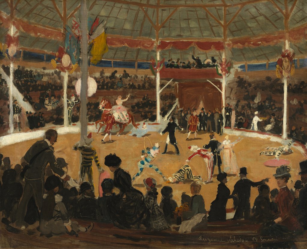 Detail of The Circus, 1889 by Suzanne Valadon (attributed to)