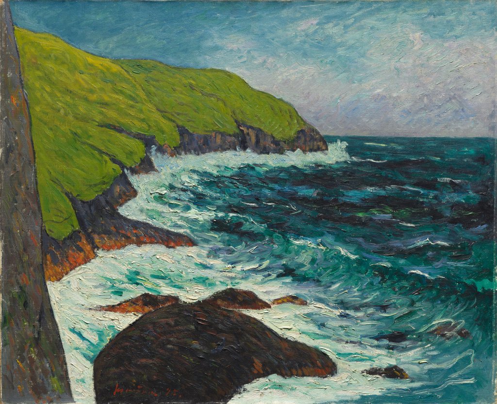 Detail of The Cliffs at Beg-ar-Fry, Saint-Jean-du-Doigt, 1895 by Maxime Maufra