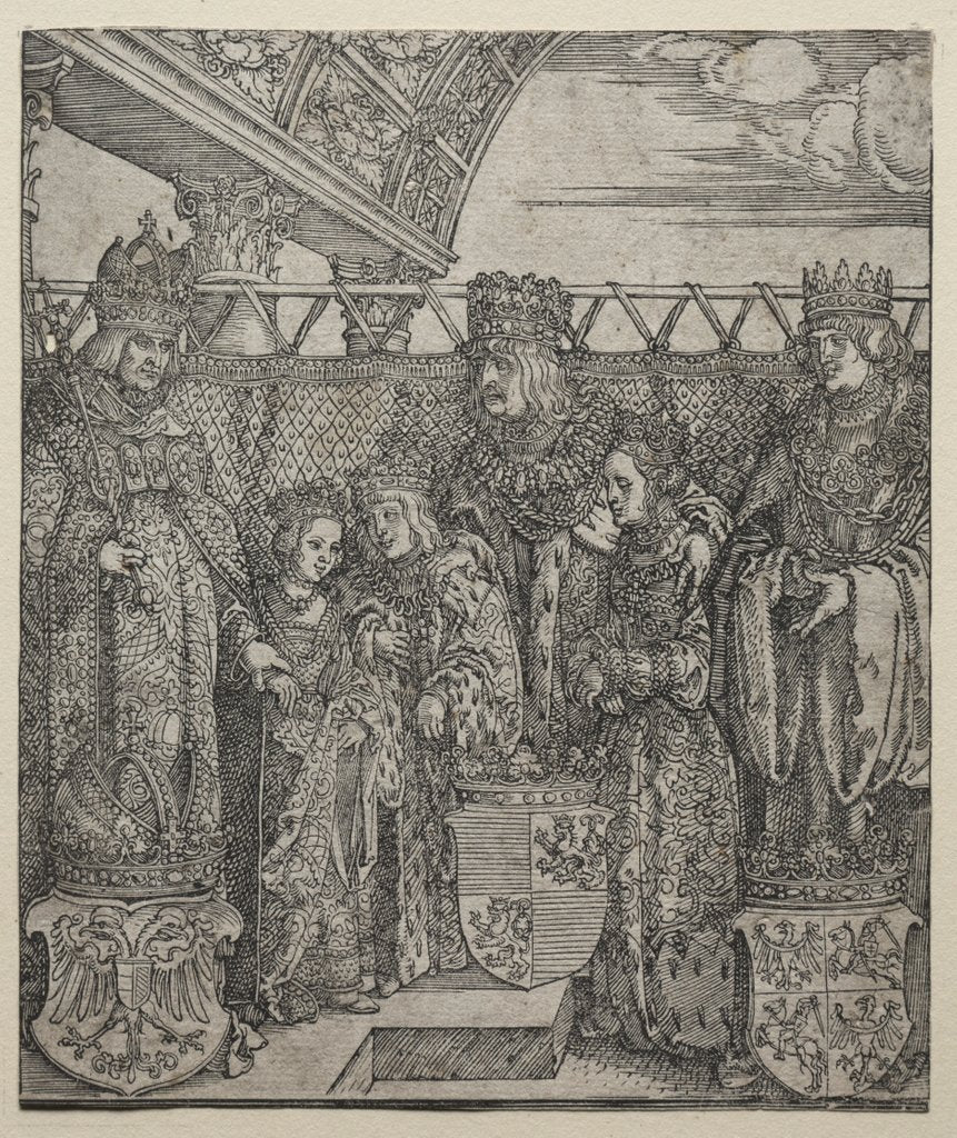 Detail of The Congress of Princes at Vienna, 1512-1515 by Albrecht Dürer
