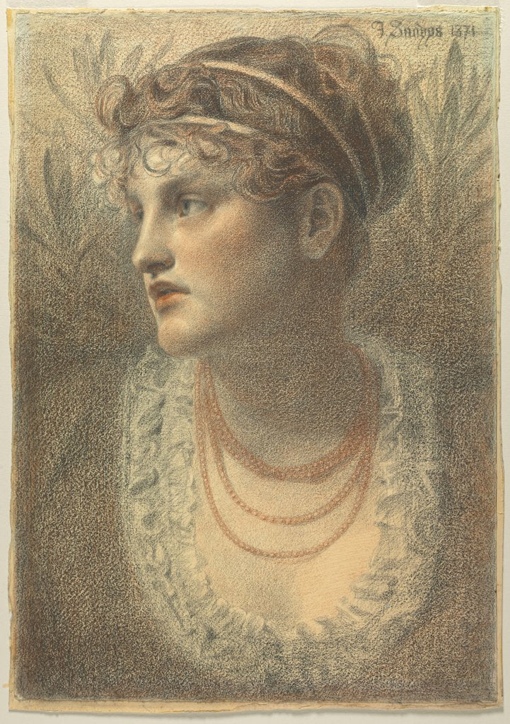 Detail of The Coral Necklace, 1871 by Frederick Sandys