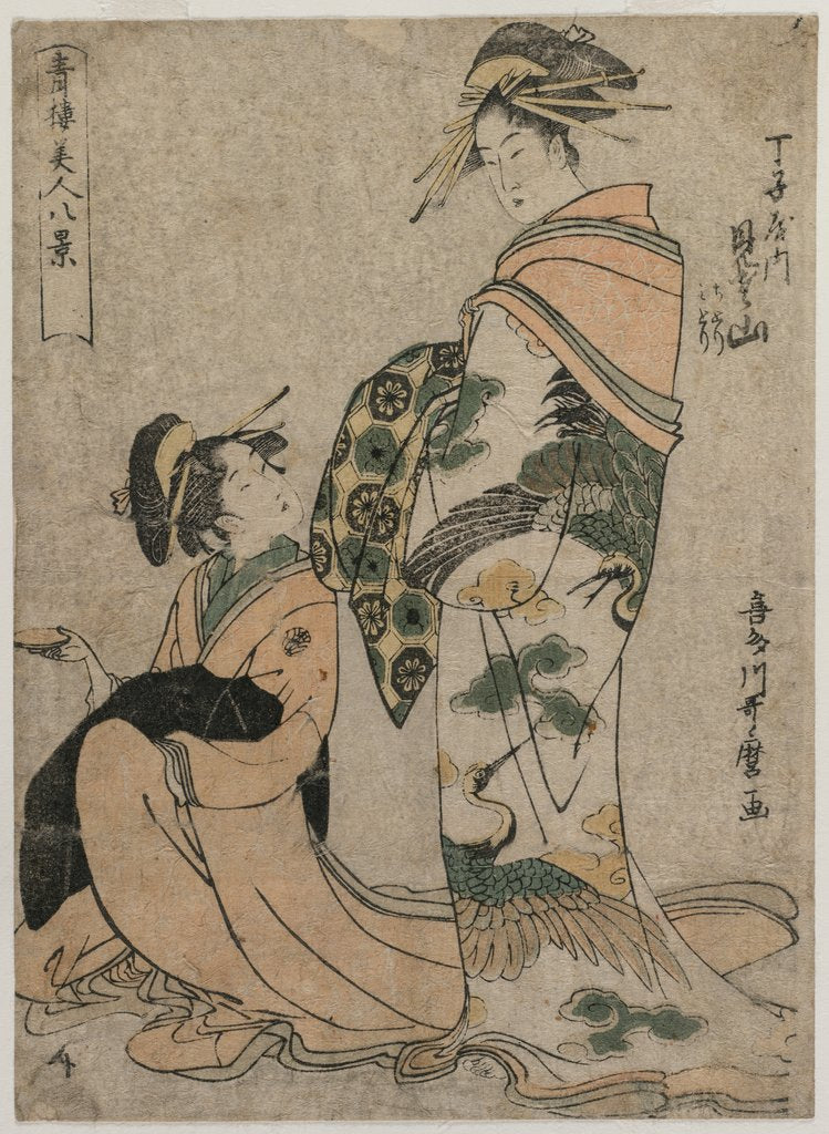 Detail of The Courtesan Misyama of Chojiya…, early 1790s by Kitagawa Utamaro