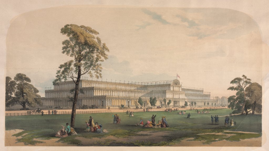 Detail of The Crystal Palace, c. 1850 by Joseph Nash (possibly)
