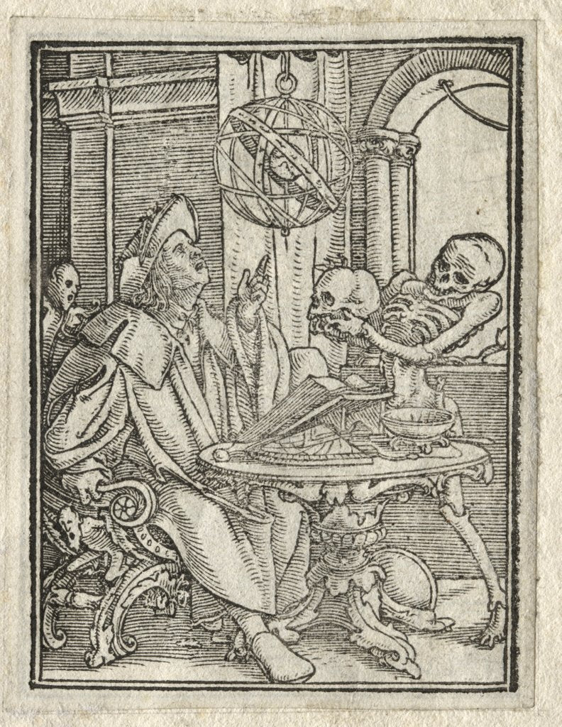 Detail of The Dance of Death: The Astrologer; The Rich Man by Hans Holbein