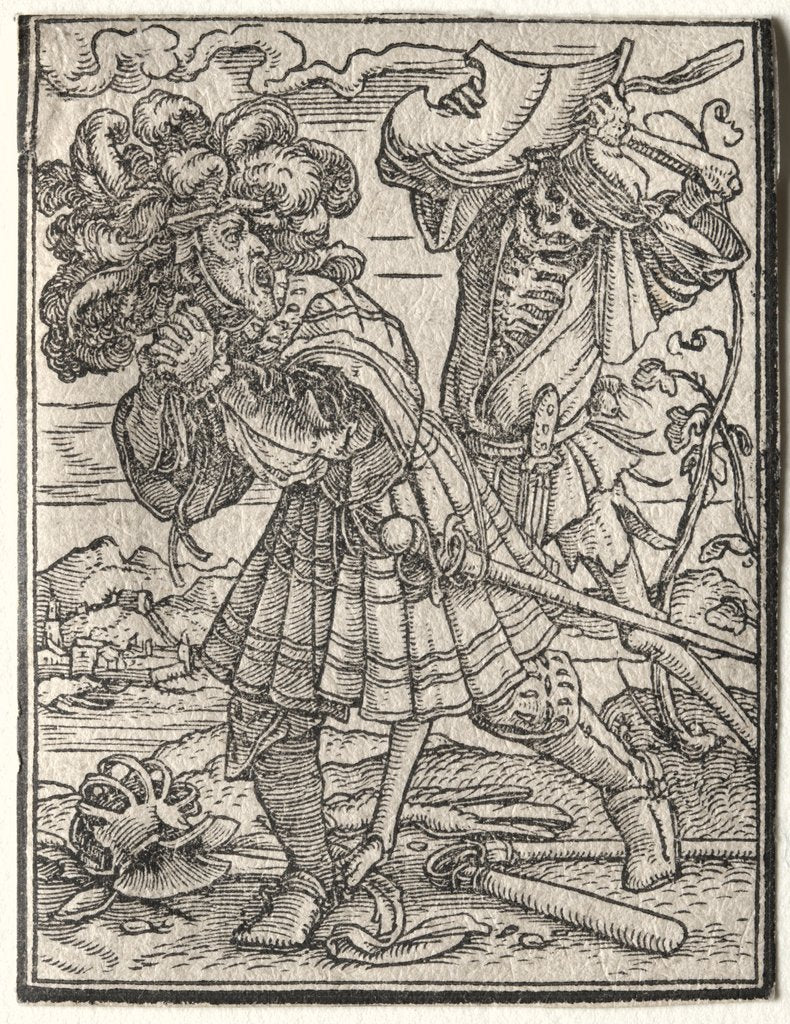 Detail of The Dance of Death: The Count or Earl by Hans Holbein