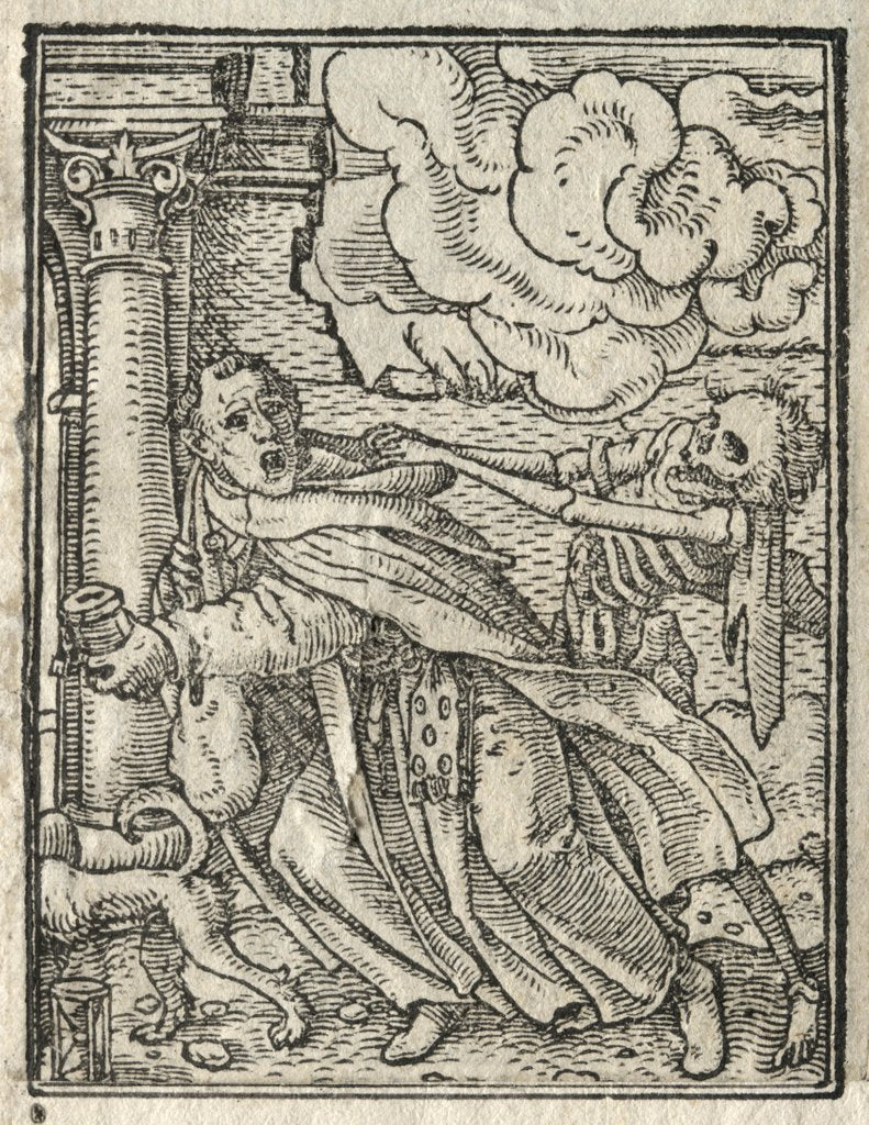 Detail of The Dance of Death: The Mendicant Friar; The Nun by Hans Holbein