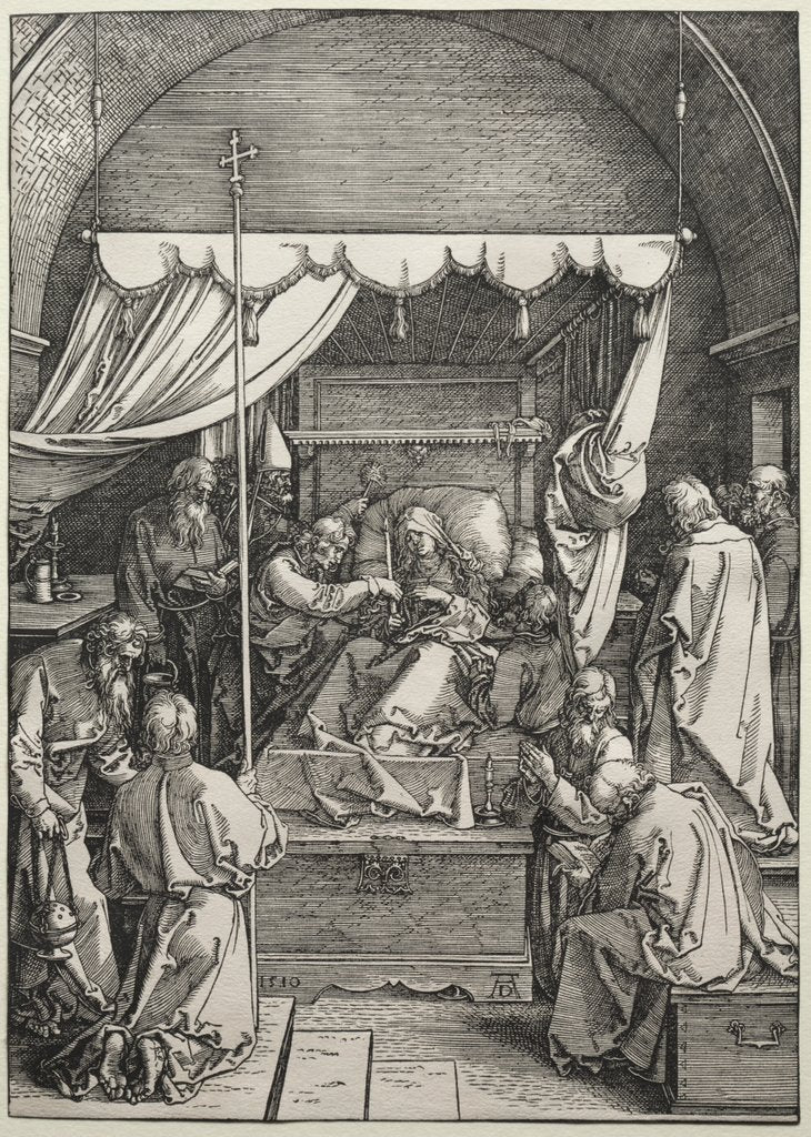 Detail of The Death of the Virgin, 1510 by Albrecht Dürer