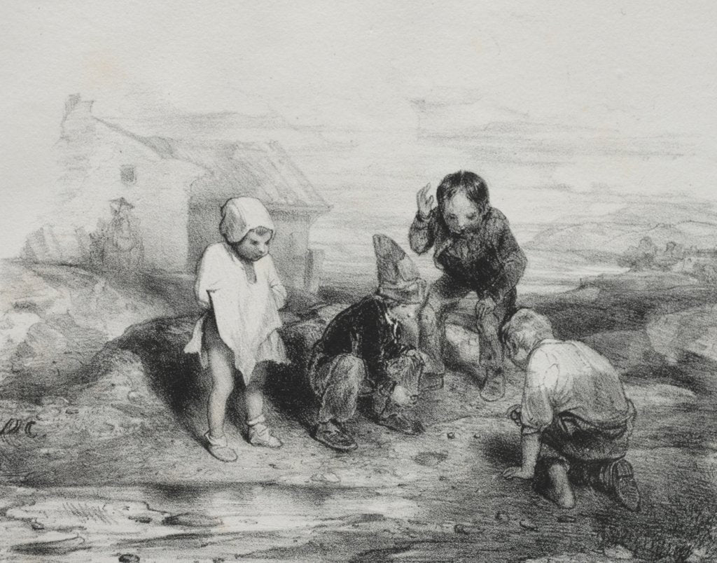 Detail of The Deciding Throw by Alexandre-Gabriel Decamps