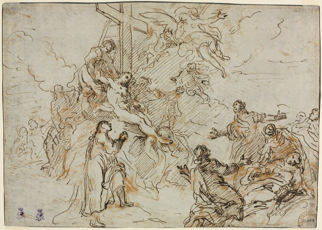 Detail of The Deposition, second half 18th century by Christian Wink