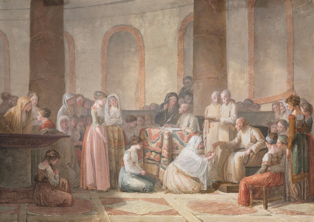 Detail of The Distribution of Rosaries, 1793 by Jean-Baptiste Mallet