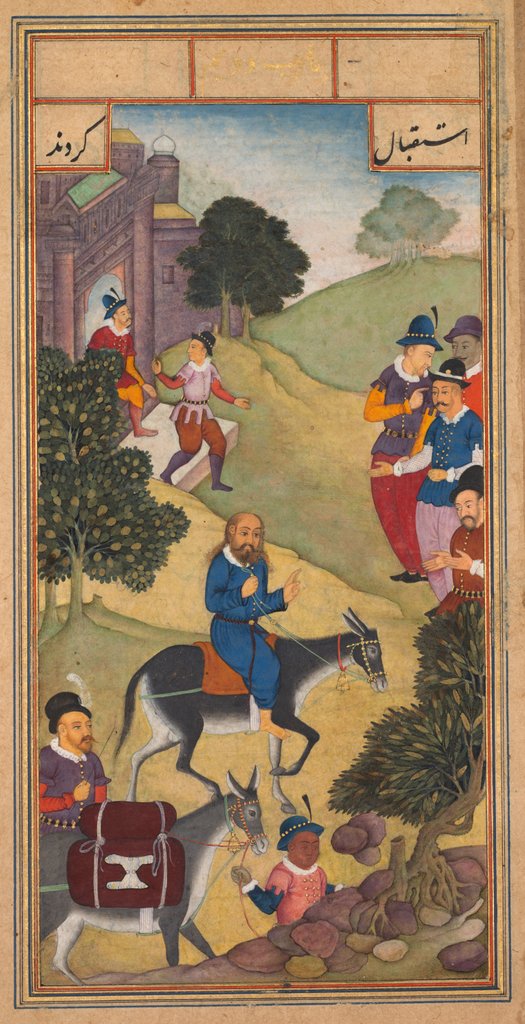 Detail of The Entry into Jerusalem, from a Mirror of Holiness of Father Jerome Xavier, 1602-1 by Unknown