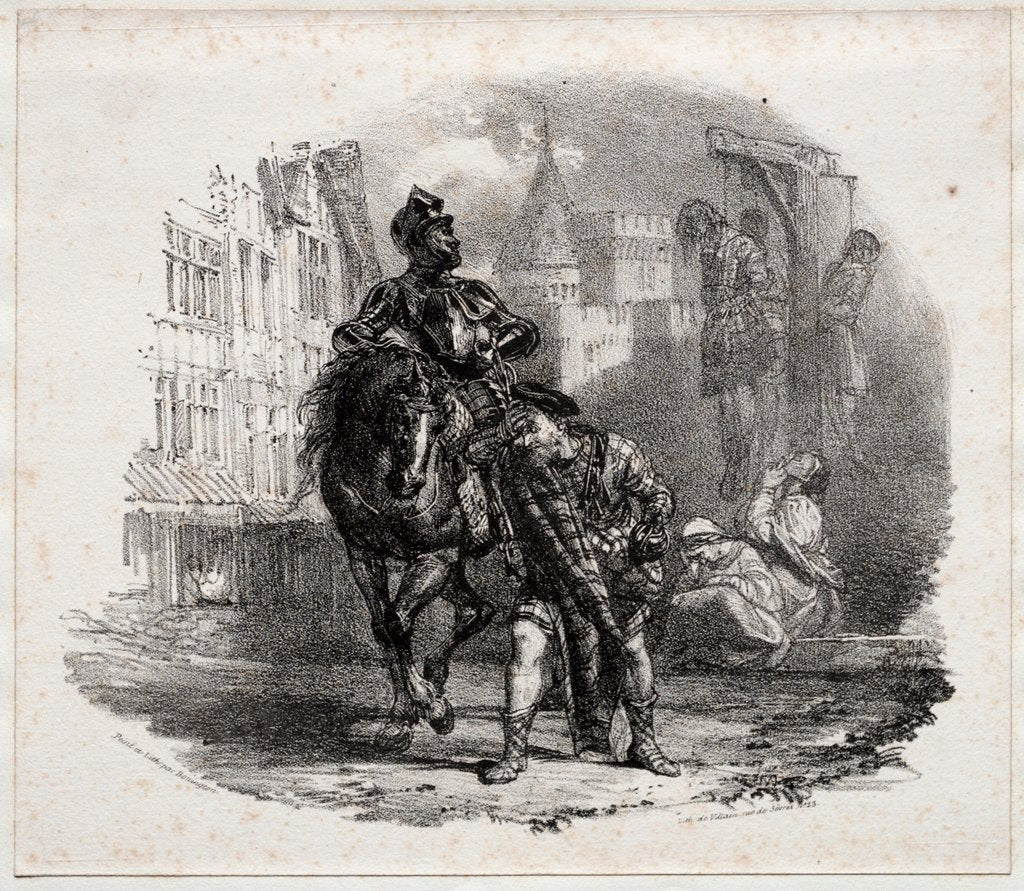 Detail of The Escape from Argyle Castle, 1826 by Richard Parkes Bonington