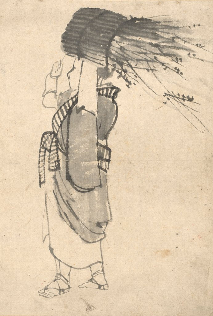 Detail of The Faggot Bearer, 1844-1895 by Kono Bairei