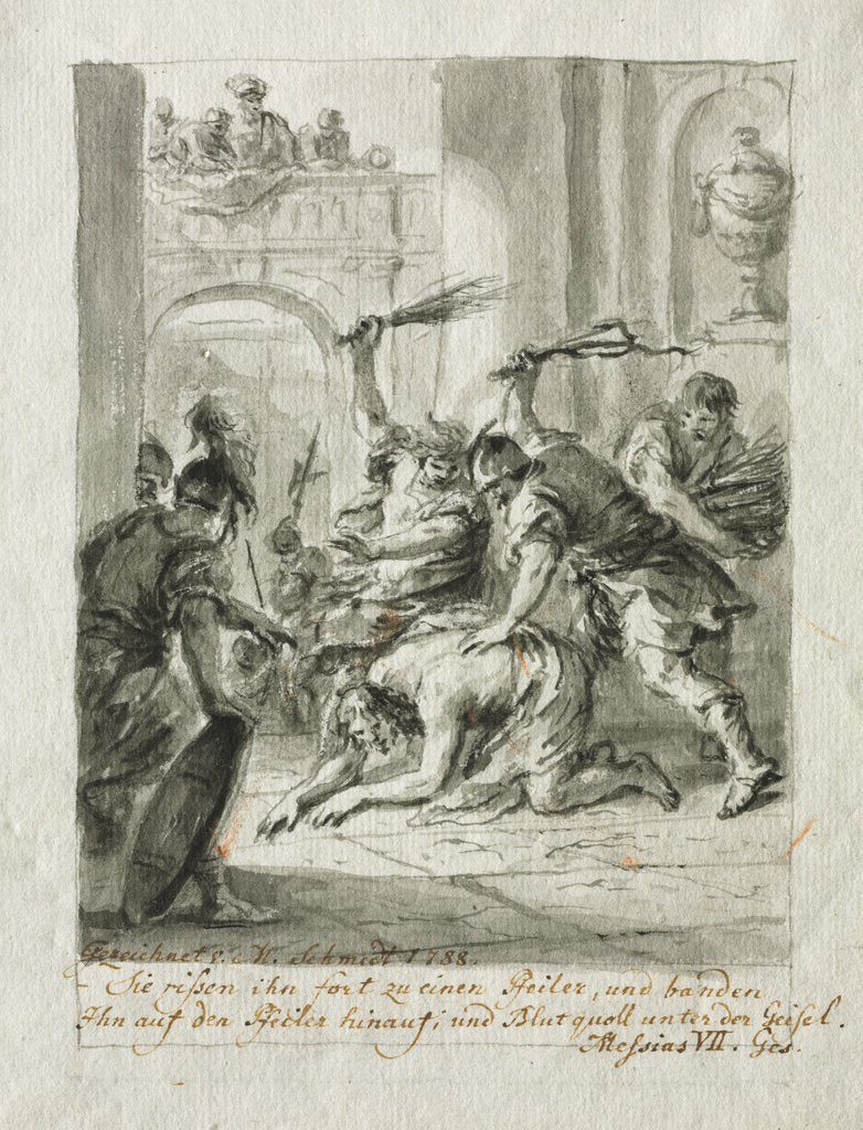 Detail of The Flagellation, 1788 by Martin Johann Schmidt