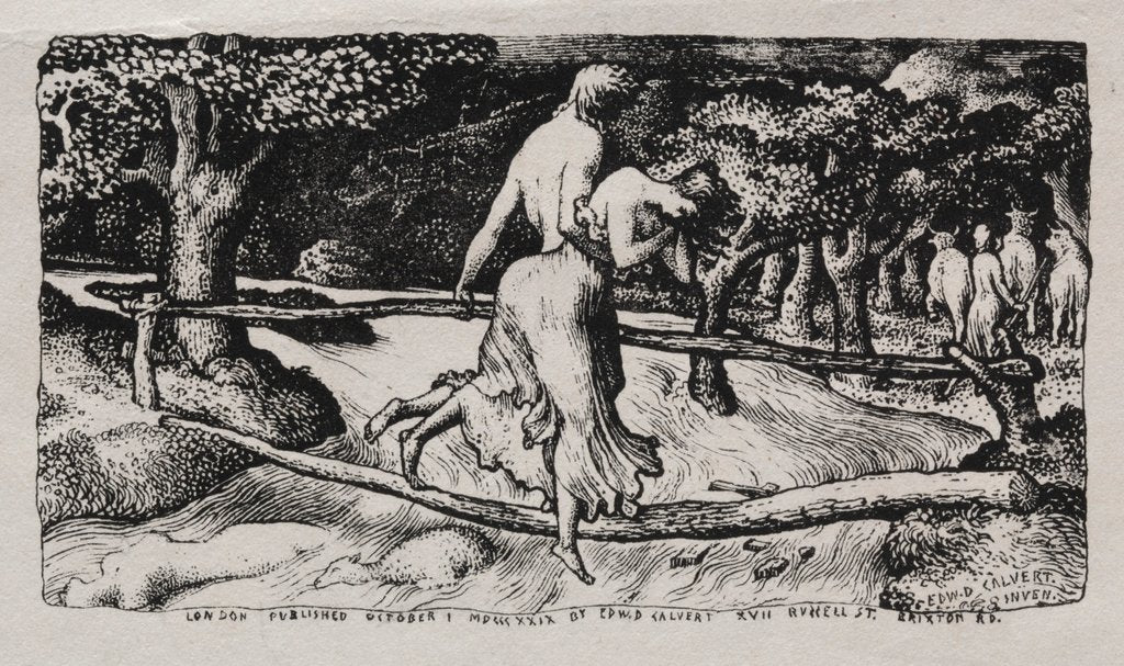 Detail of The Flood, 1829 by Edward Calvert