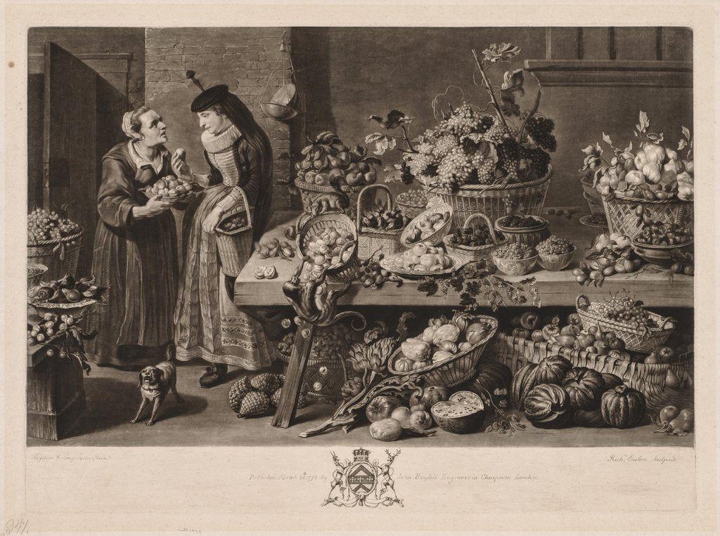 Detail of The Four Markets: The Fruit Market, 1775 by Richard Earlom
