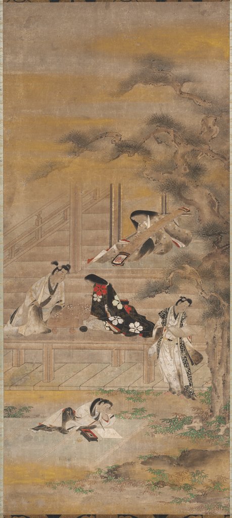 Detail of The Four Pleasures, 17th century by Iwasa Matabei (attributed to)