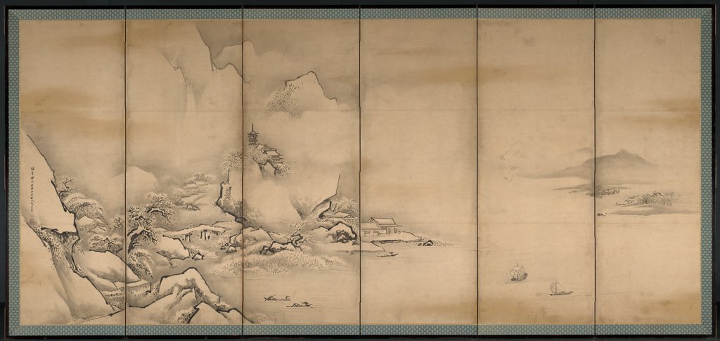 Detail of The Four Seasons, 1668 by Kano Tan?y?