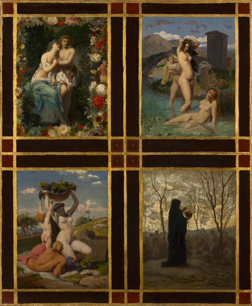 Detail of The Four Seasons, 1850 by Henry Picou; Jean-Léon Gérôme; Gustave Rodolphe Boulanger; Jean-Louis Hamon