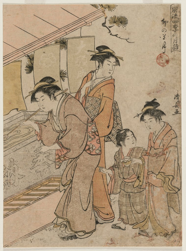 Detail of The Fourth Month, 1784 by Torii Kiyonaga