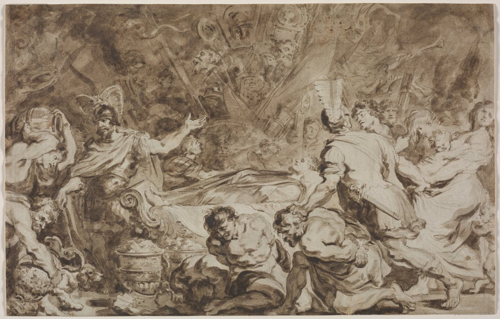 Detail of The Funeral of Decius Mus, 1774 by Jean-Honoré Fragonard