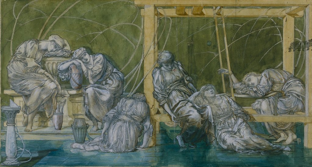 Detail of The Garden Court, 1870-75 by Edward Burne-Jones