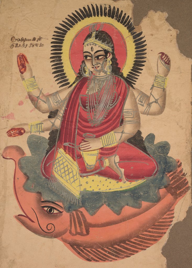 Detail of The Goddess Ganga, 1800s by Unknown