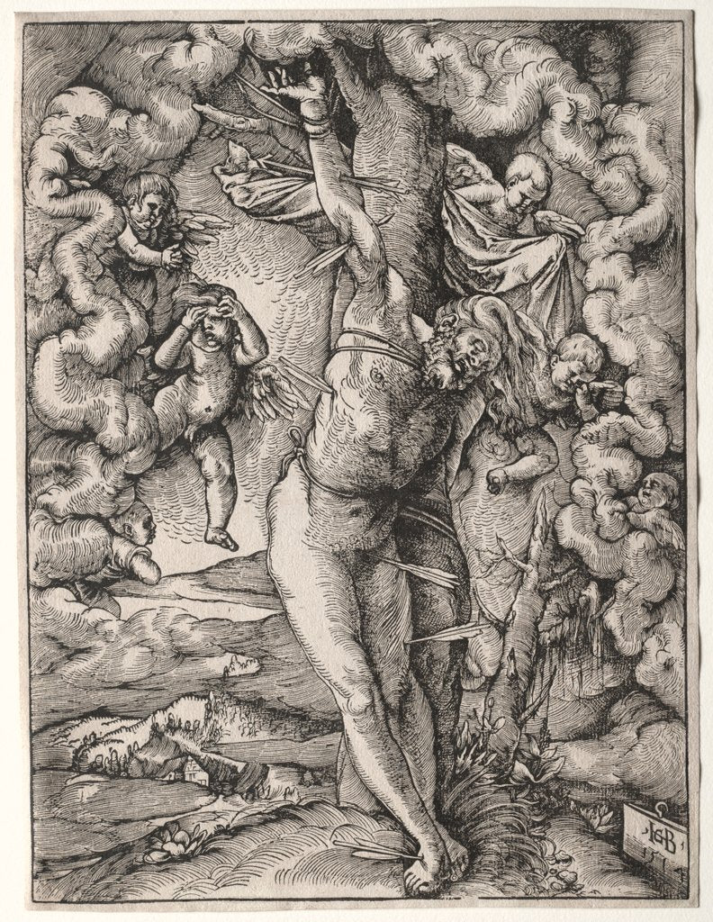 Detail of The Great St. Sebastian, 1514 by Hans Baldung
