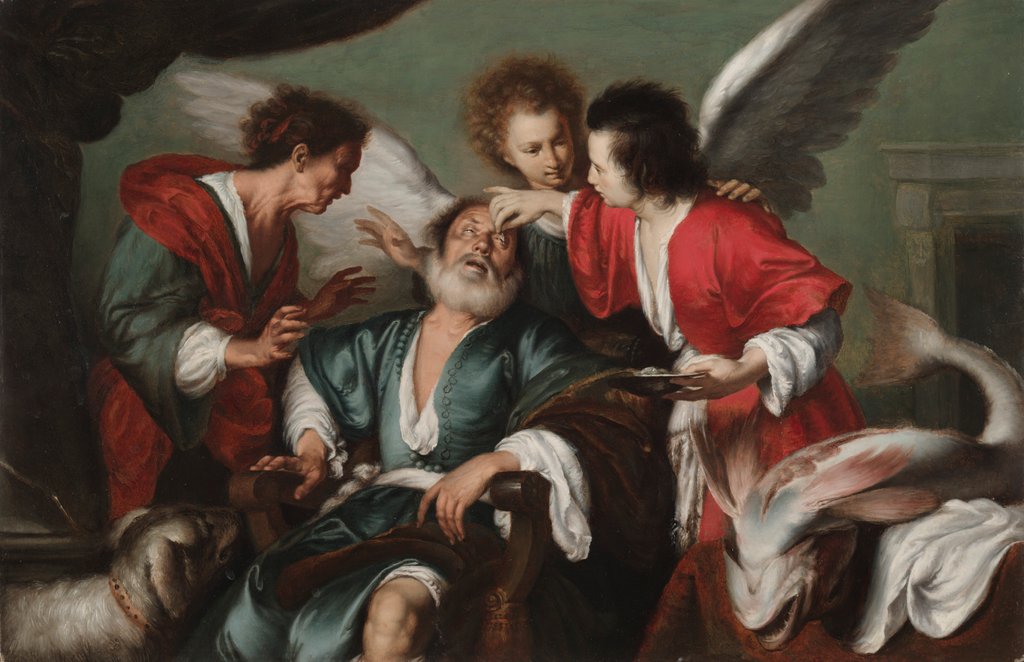 Detail of The Healing of Tobit, c. 1625 by Bernardo Strozzi
