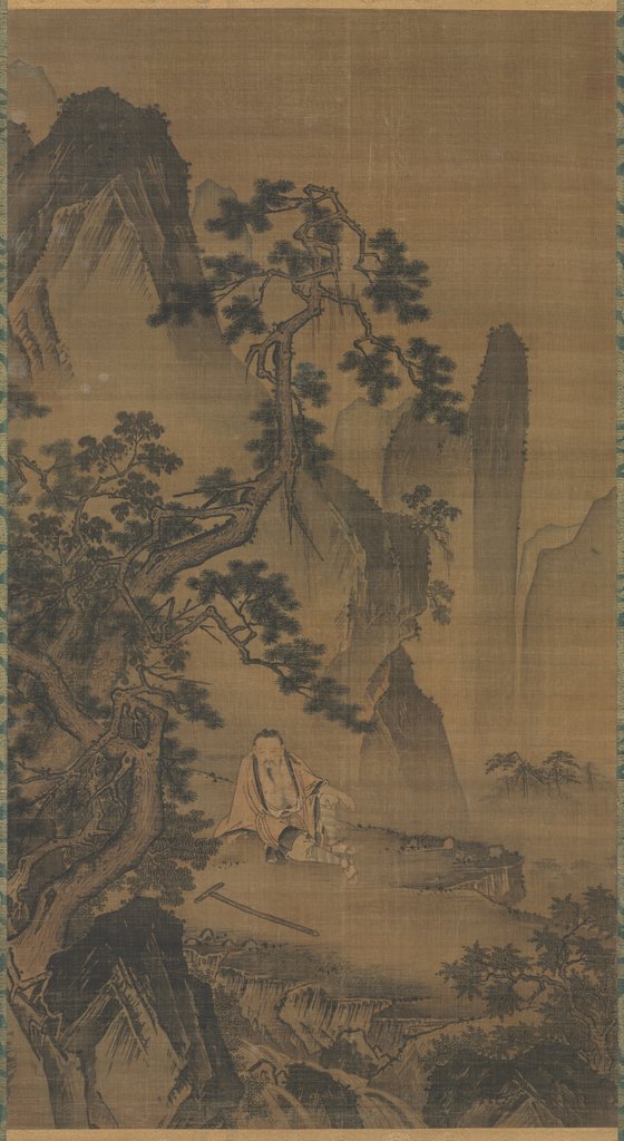 Detail of The Hermit Xu You Resting by a Stream, 1400s by Dai Jin