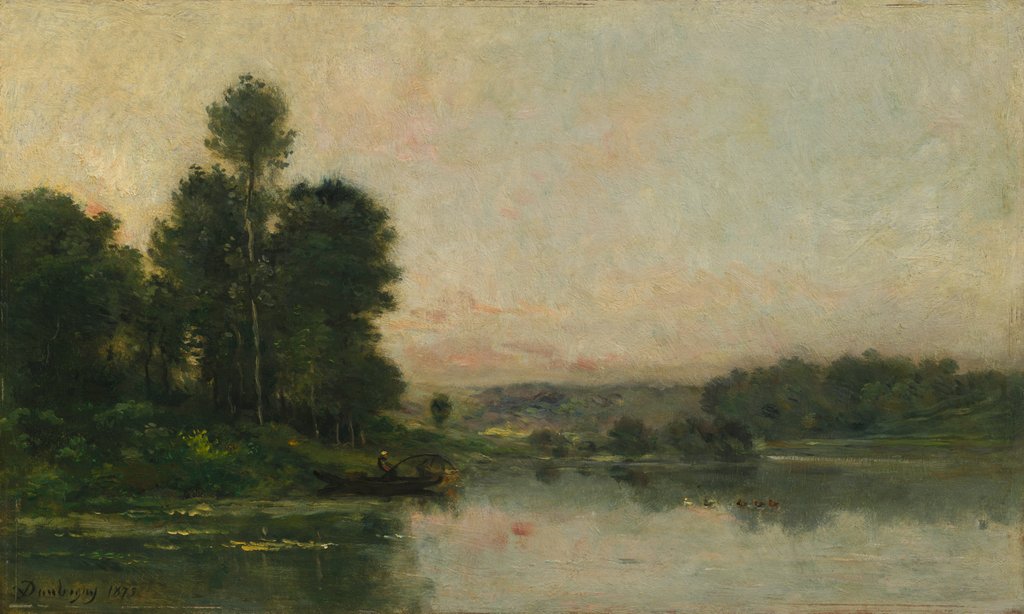 Detail of The Hillsides of Méry-sur-Oise, Opposite Auvers, 1873 by Charles François Daubigny