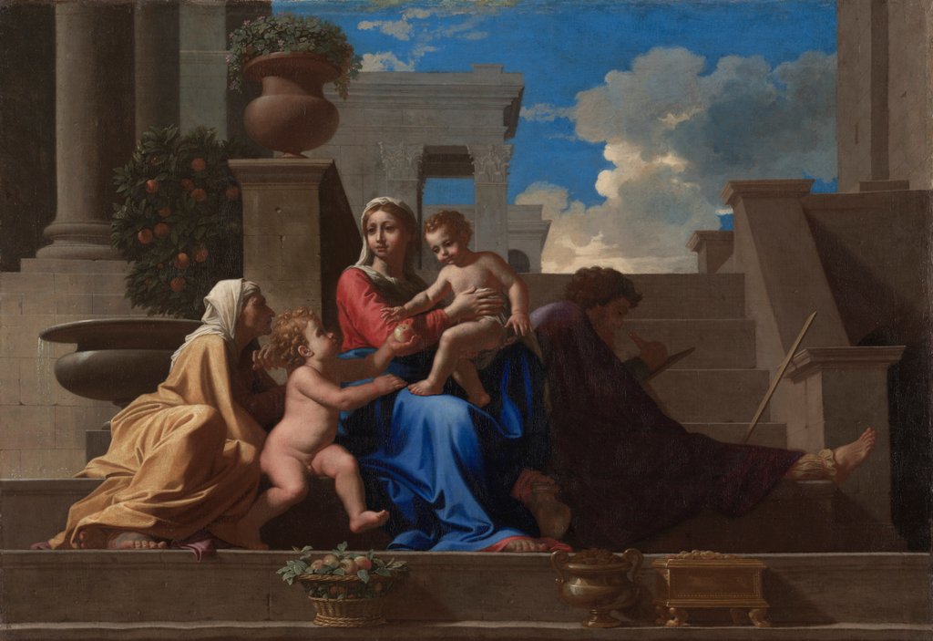Detail of The Holy Family on the Steps, 1648 by Nicolas Poussin