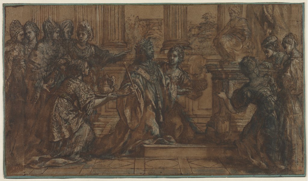 Detail of The Idolatry of Solomon, 1622-1623 by Pietro da Cortona