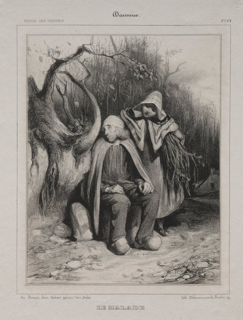 Detail of The Invalid, 1835 by Honoré Daumier; Aubert