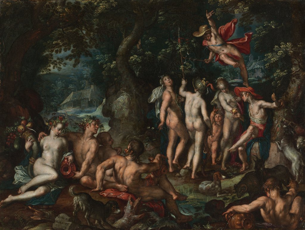 Detail of The Judgment of Paris, 1602 by Joachim Anthoniz Wtewael
