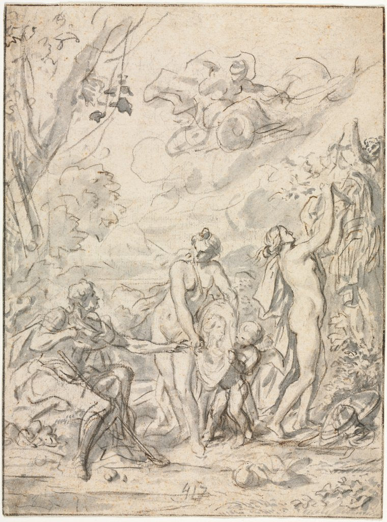 Detail of The Judgment of Paris, c. 1740-1750 by Unknown