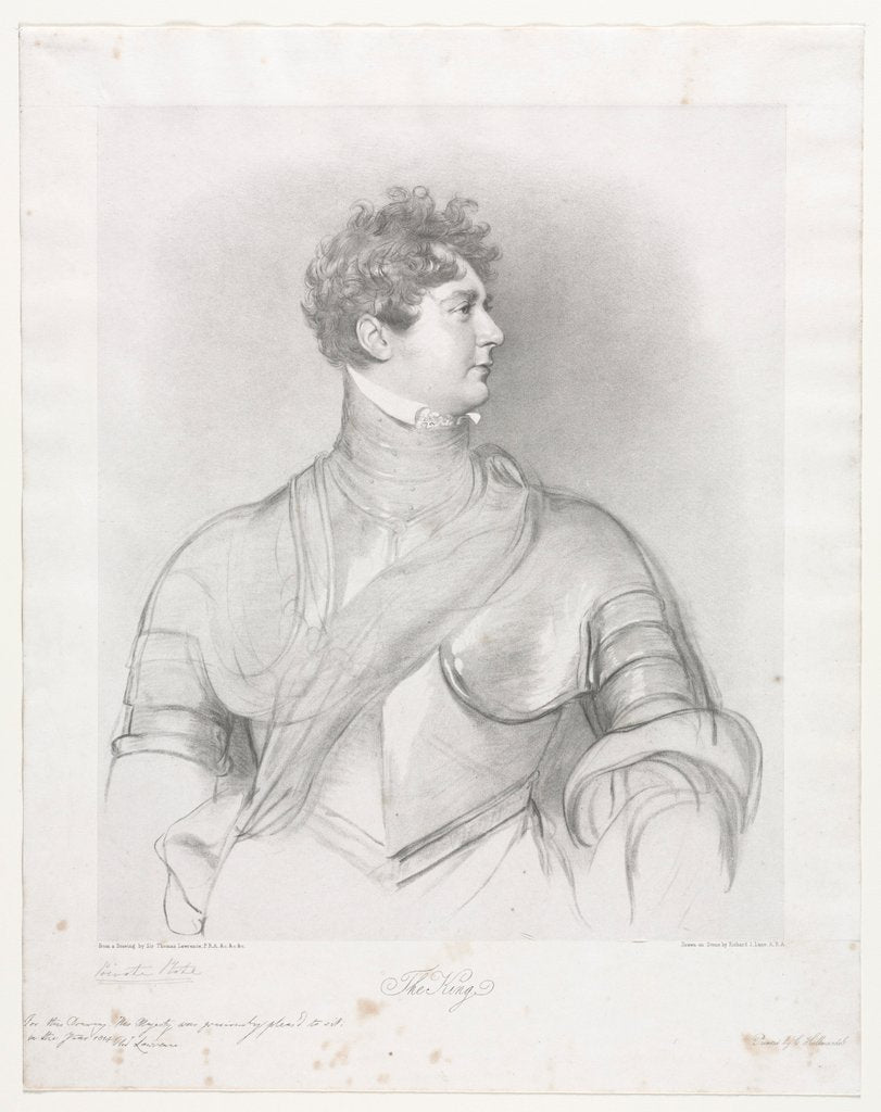 Detail of The King, George IV of Great Britain by Richard James Lane