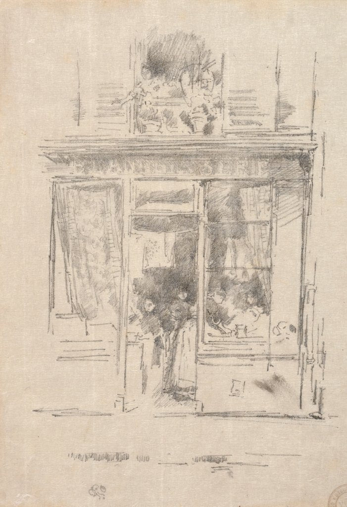 Detail of The Laundress - La Blanchisseuse de la Place Dauphine, 1894 by James McNeill Whistler