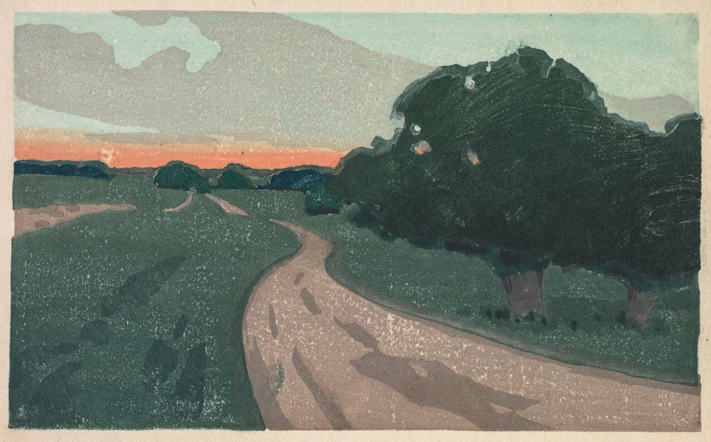 Detail of The Long Road or Argilla Road, c. 1898 by Arthur Wesley Dow