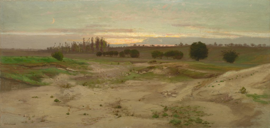 Detail of The Marl Pit at Mulcent: Evening, after 1857 by Antoine Chintreuil