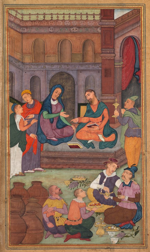 Detail of The Marriage at Cana, from a Mirror of Holiness of Father Jerome Xavier, 1602-1604 by Unknown
