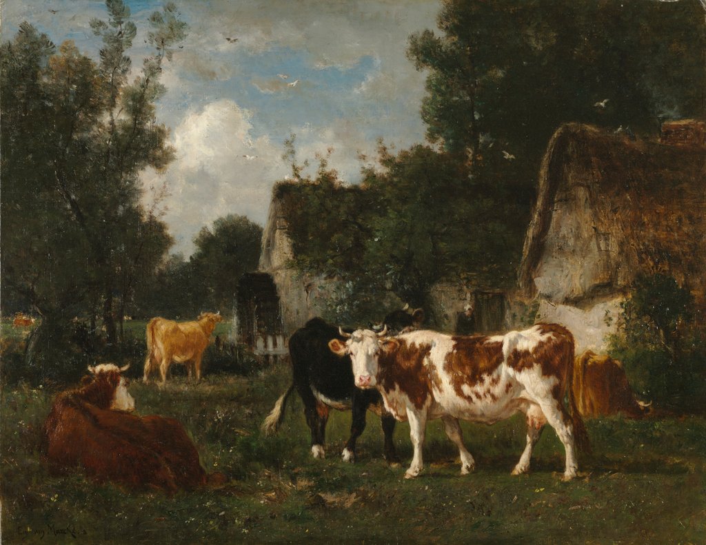 Detail of The Mill, 1873 by Émile van Marcke
