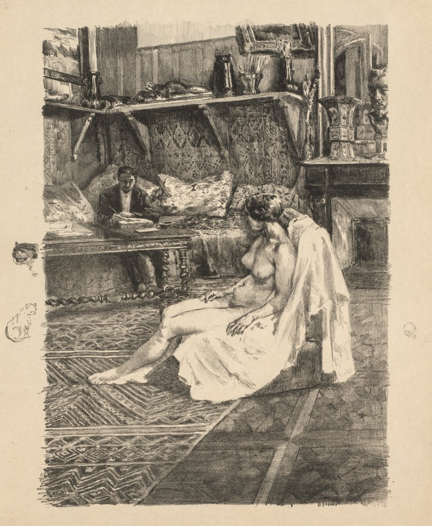 Detail of The Model Session, c. 1895 by Alexandre Lunois